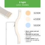 Habys lampada led per estetista ondulata bianco Vena Light