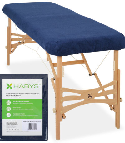 Habys lenzuolo con angoli in spugna 60 cm blu