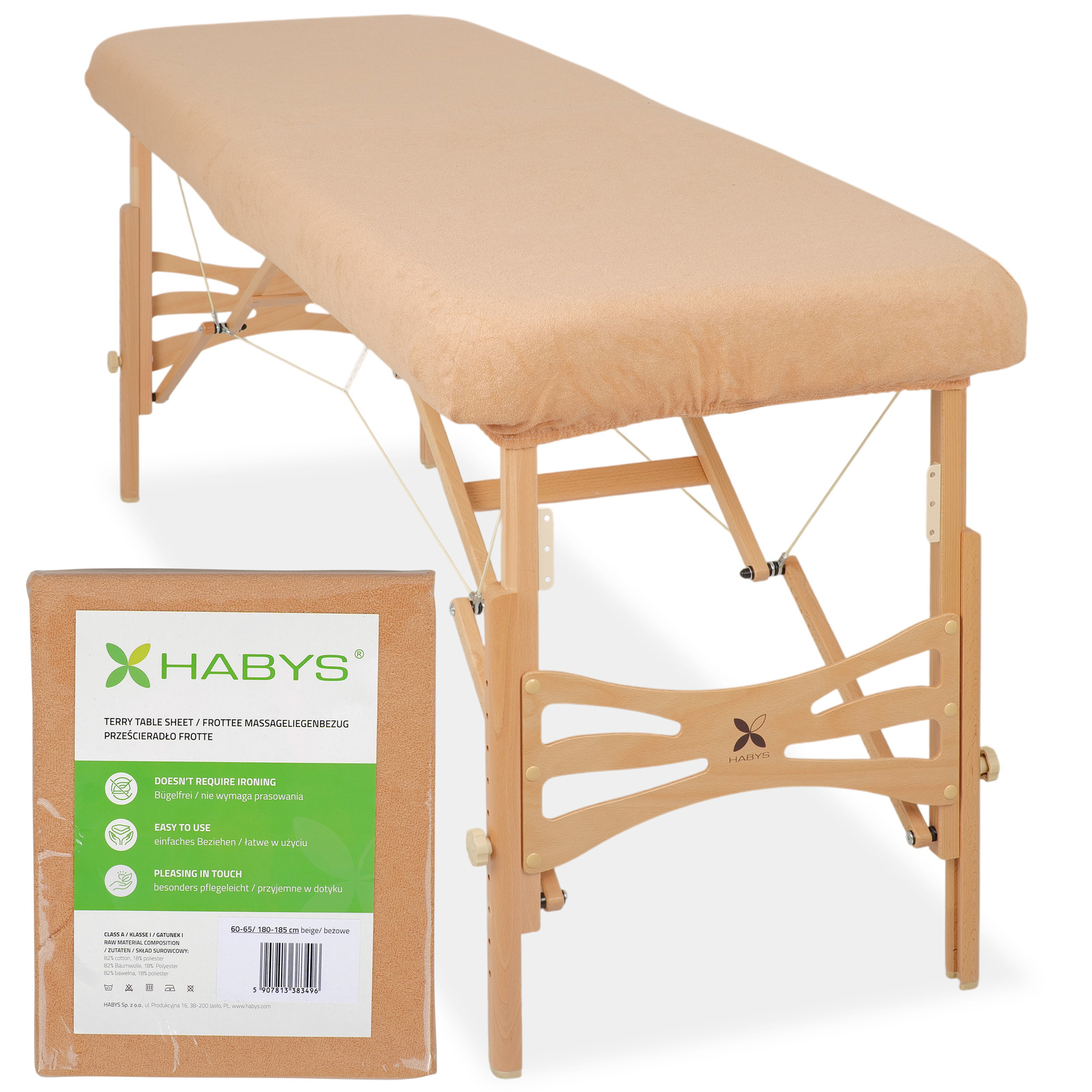 Habys lenzuolo di spugna con elastico beige Habys lenzuolo di spugna con elastico beige