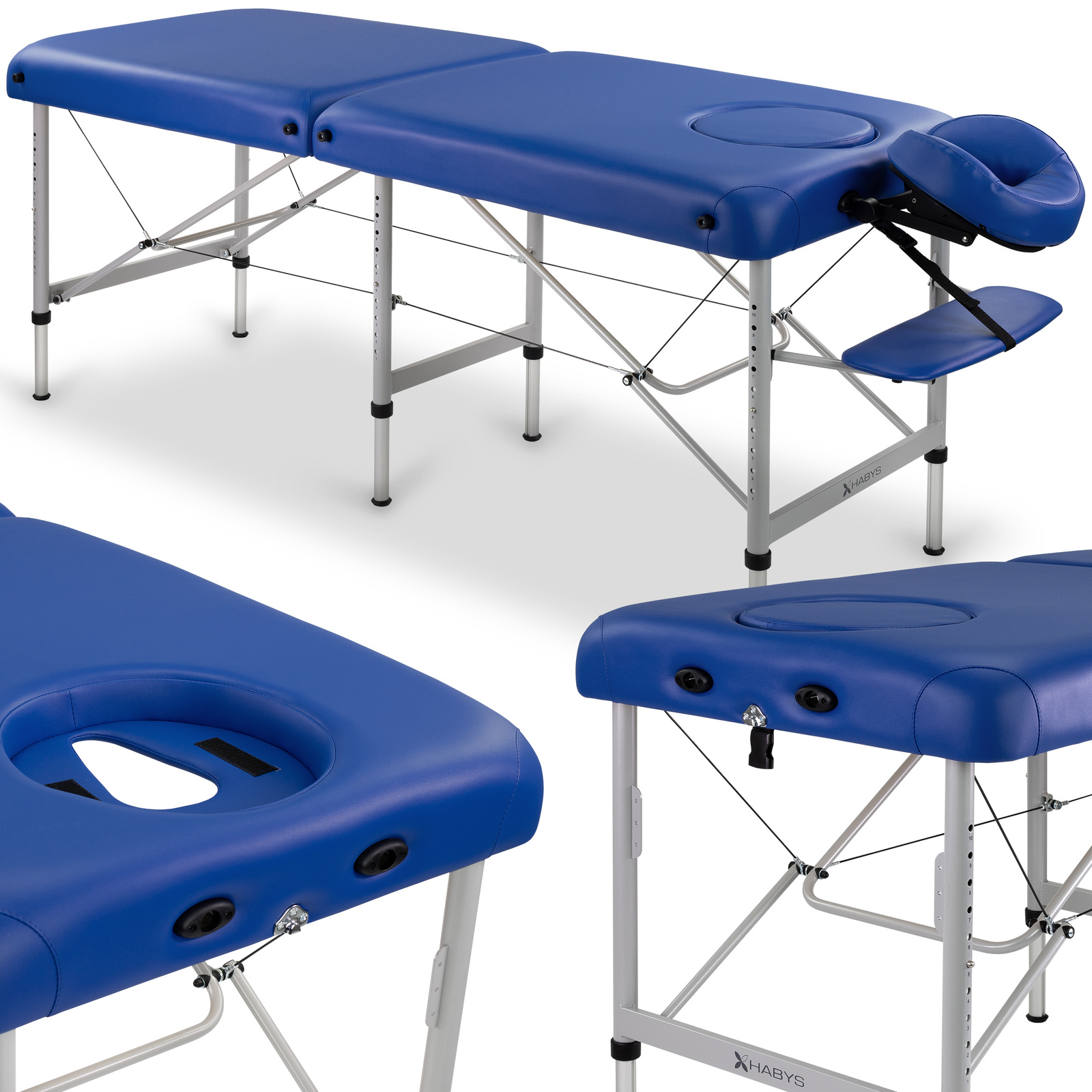 Habys lettino da massaggio 70 cm a tre gambe blu Medmal Habys lettino da massaggio 70 cm a tre gambe blu Medmal