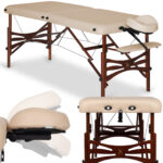 Habys lettino da massaggio 70 cm poggiatesta 2D beige Panda