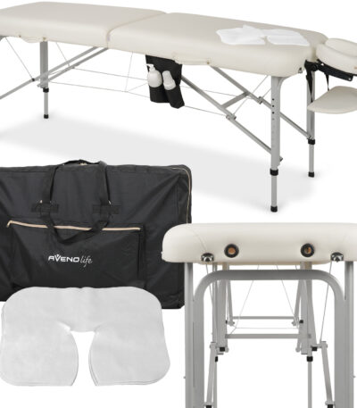 Habys lettino da massaggio pieghevole 60 cm bianco Vera