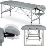 Habys lettino da massaggio pieghevole 60 cm grigio Aero Alu
