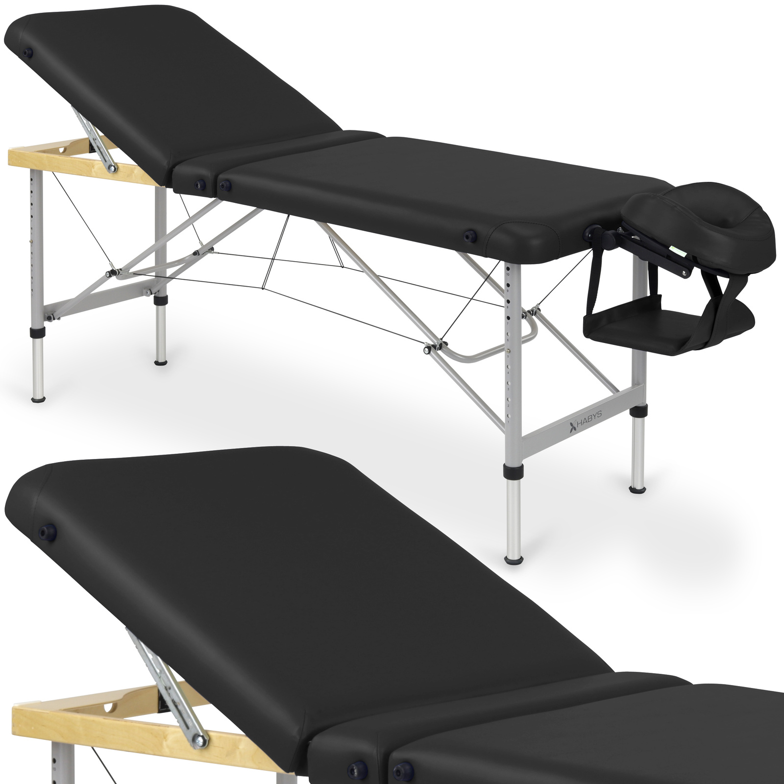 Habys lettino da massaggio pieghevole 60 cm nero Aero Plus Habys lettino da massaggio pieghevole 60 cm nero Aero Plus