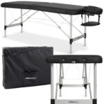 Habys lettino da massaggio pieghevole 60 cm nero Nina