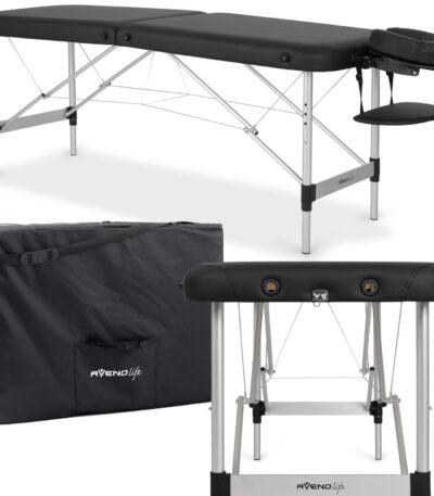 Habys lettino da massaggio pieghevole 60 cm nero Nina