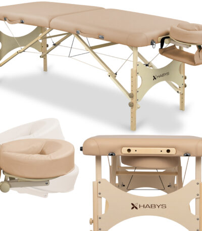 Habys lettino da massaggio pieghevole 70 cm beige Bello One