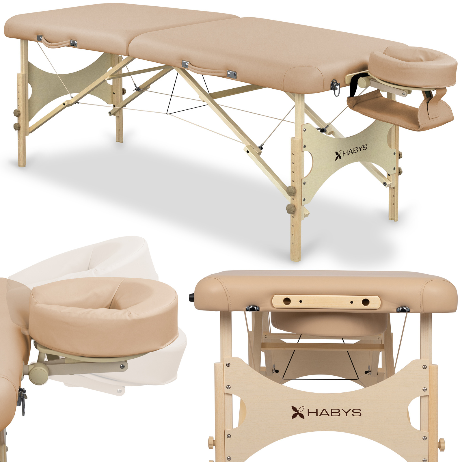 Habys lettino da massaggio pieghevole 70 cm beige Bello One Habys lettino da massaggio pieghevole 70 cm beige Bello One