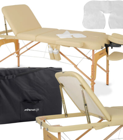 Habys lettino da massaggio pieghevole 70 cm beige Bianca