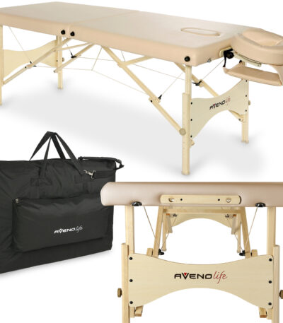 Habys lettino da massaggio pieghevole 70 cm beige eSpirit