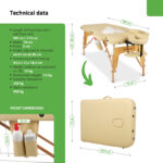 Habys lettino da massaggio pieghevole 70 cm beige Sofia