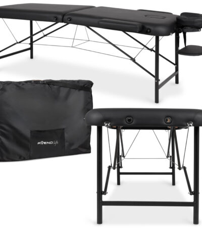 Habys lettino da massaggio pieghevole 70 cm nero Rico