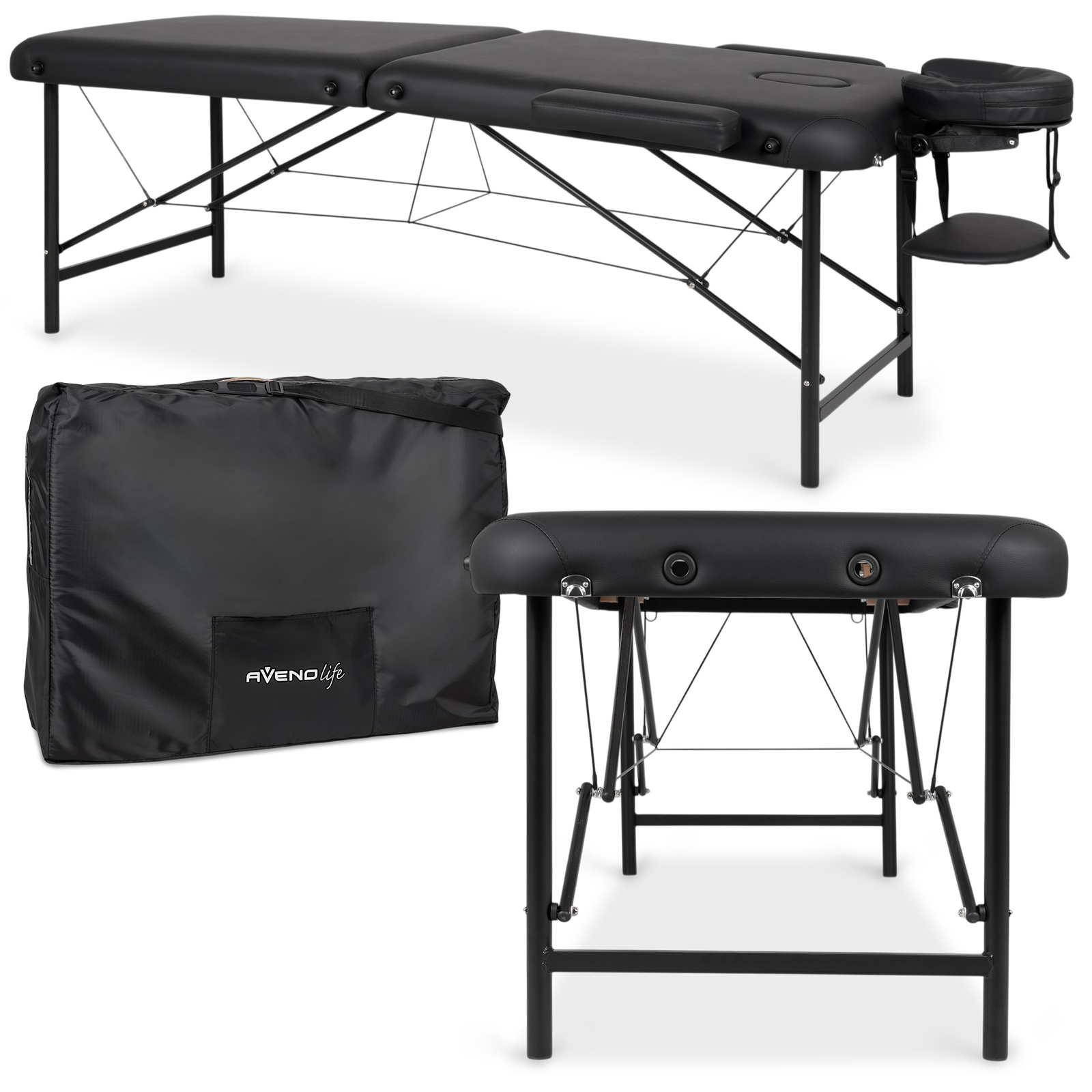 Habys lettino da massaggio pieghevole 70 cm nero Rico Habys lettino da massaggio pieghevole 70 cm nero Rico