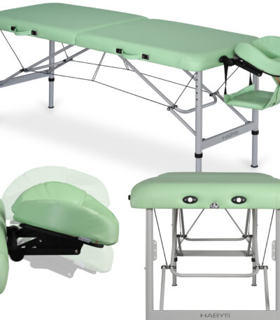 Habys lettino da massaggio pieghevole 70 cm verde Aero Alu