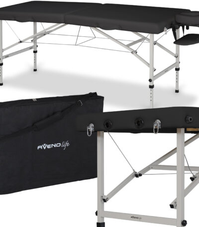 Habys lettino da massaggio pieghevole 71 cm nero Torina