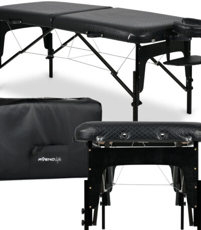 Habys lettino da massaggio pieghevole 75 cm nero Estetic
