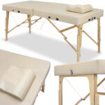 Habys lettino da massaggio pieghevole beige Mila