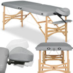 Habys lettino da massaggio pieghevole grigio Panda Light Wood