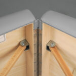 Habys lettino da massaggio pieghevole grigio Panda Light Wood