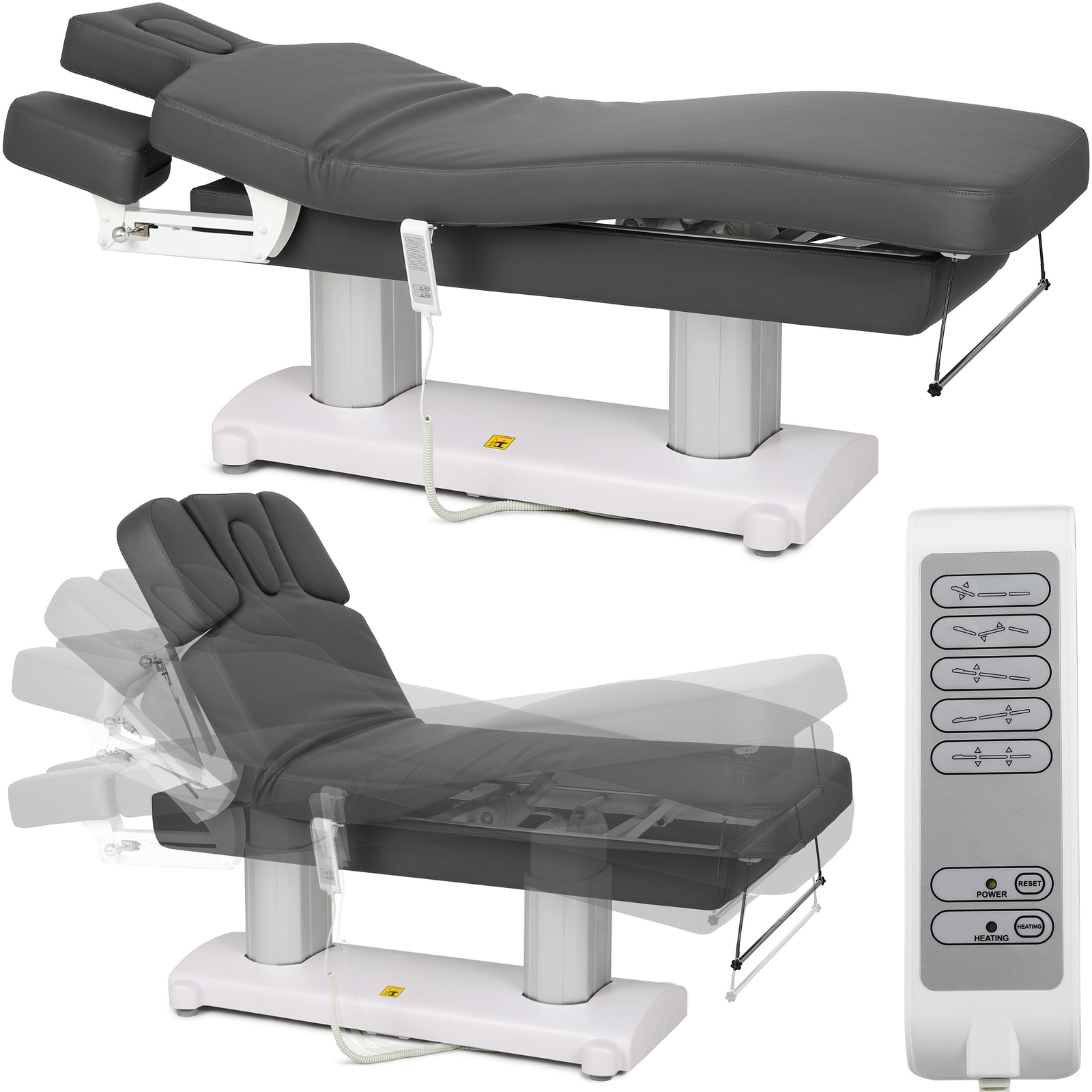 Habys lettino da massaggio riscaldato 4 motori grigio Gemini Flex Habys lettino da massaggio riscaldato 4 motori grigio Gemini Flex