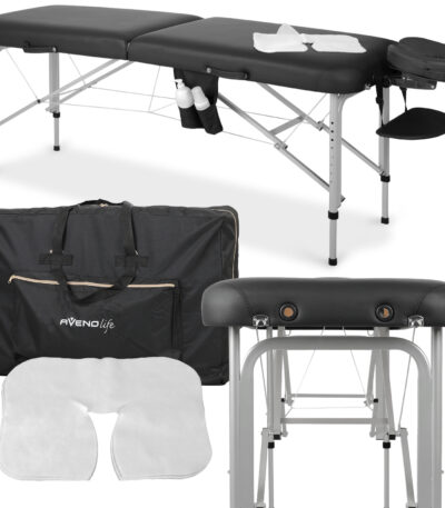 Habys lettino da massaggio telaio a U 60 cm nero Vera