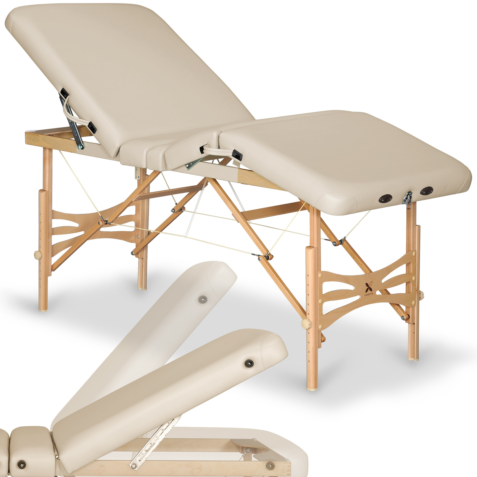 Habys lettino da trattamento a 5 sezioni 70 cm beige Xena Habys lettino da trattamento a 5 sezioni 70 cm beige Xena
