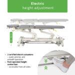 Habys lettino da trattamento elettrico a pedale grigio Proxima X7