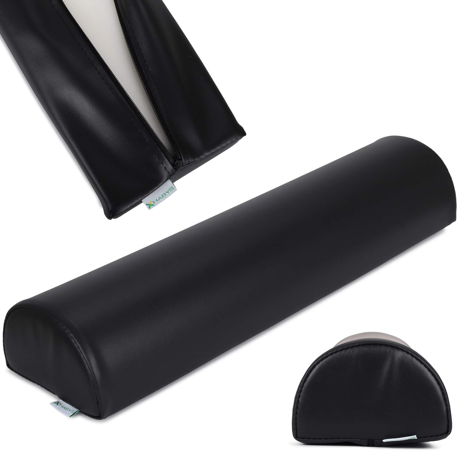 Habys mezzo rullo 60x15x10 cm sfoderabile nero Habys mezzo rullo 60x15x10 cm sfoderabile nero