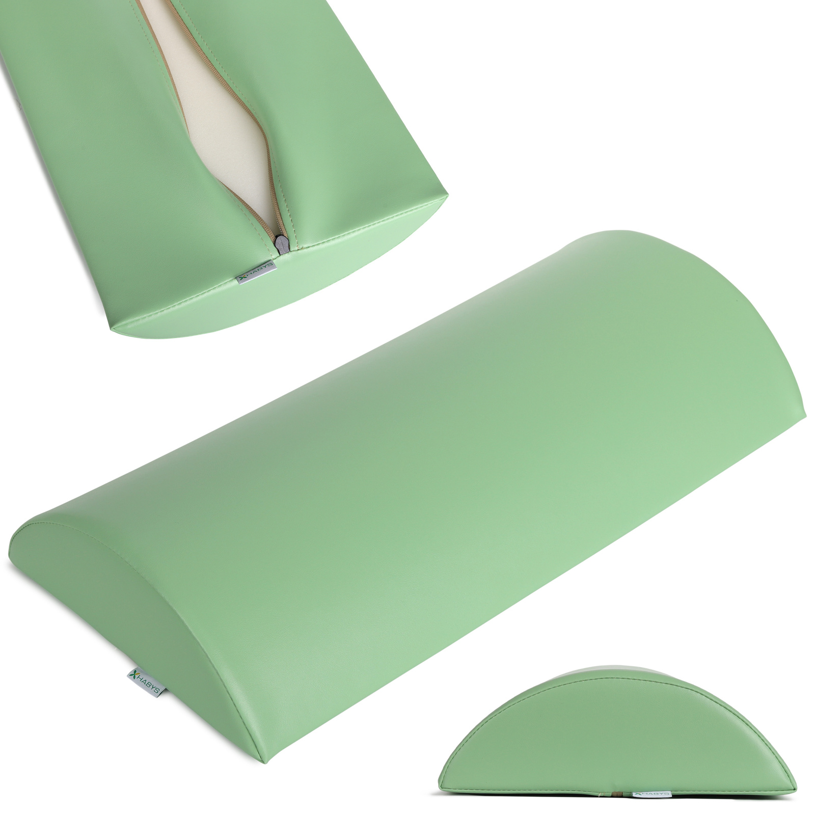 Habys mezzo rullo da massaggio sfoderabile verde 60 cm Habys mezzo rullo da massaggio sfoderabile verde 60 cm