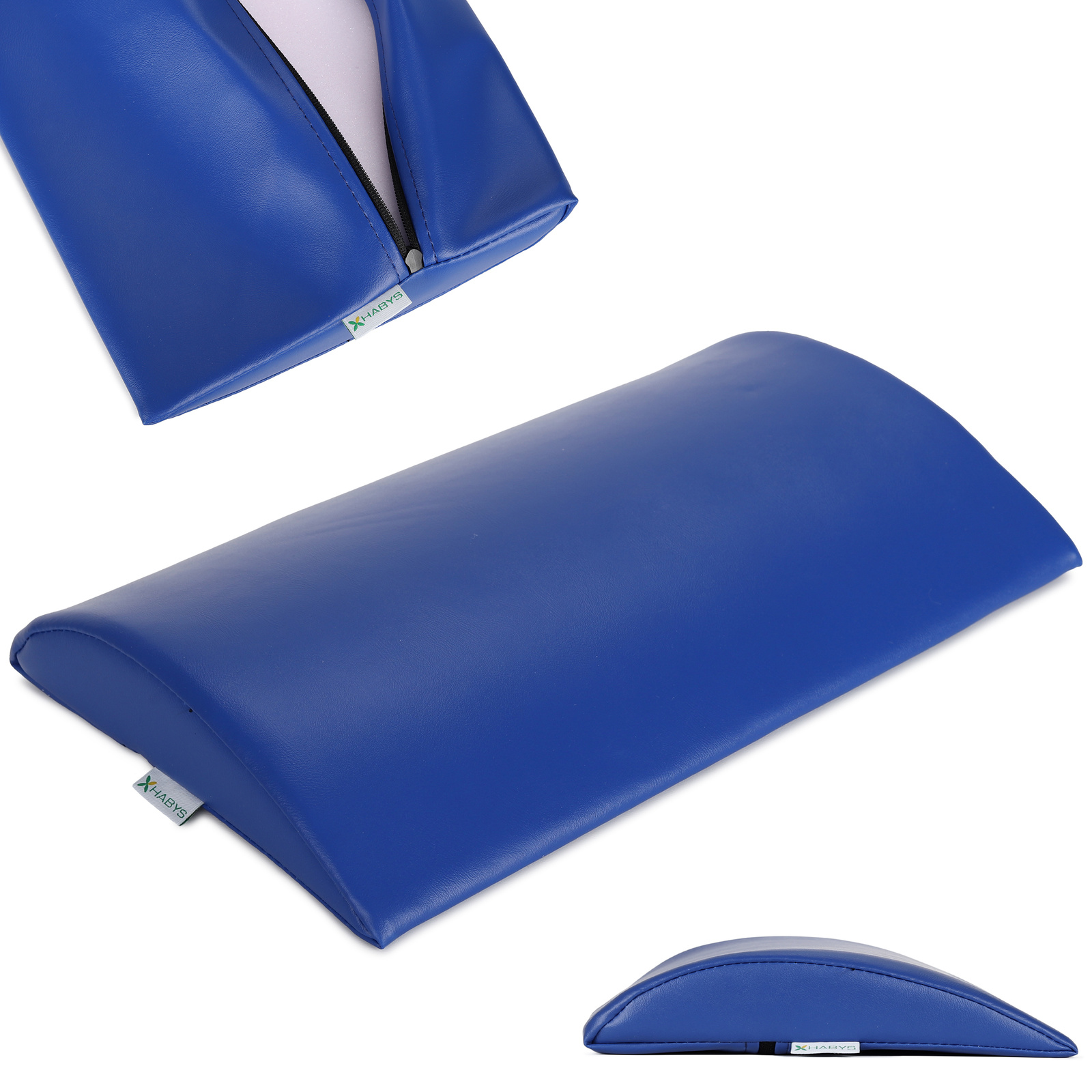 Habys mezzo rullo lombare 40x25x5 rigido blu scuro Habys mezzo rullo lombare 40x25x5 rigido blu scuro
