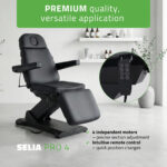 Habys poltrona da trattamento elettrica nera Selia PRO 4