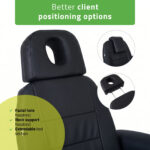 Habys poltrona da trattamento elettrica nero Velora PRO 4