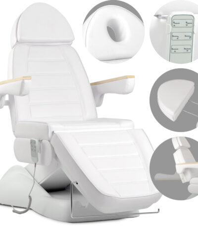 Habys poltrona estetica elettrica 3 motori bianca Leo PRO 4