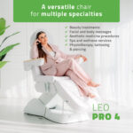 Habys poltrona estetica elettrica 3 motori bianca Leo PRO 4