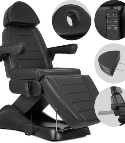 Habys poltrona estetica elettrica 3 piani nero Leo PRO 4