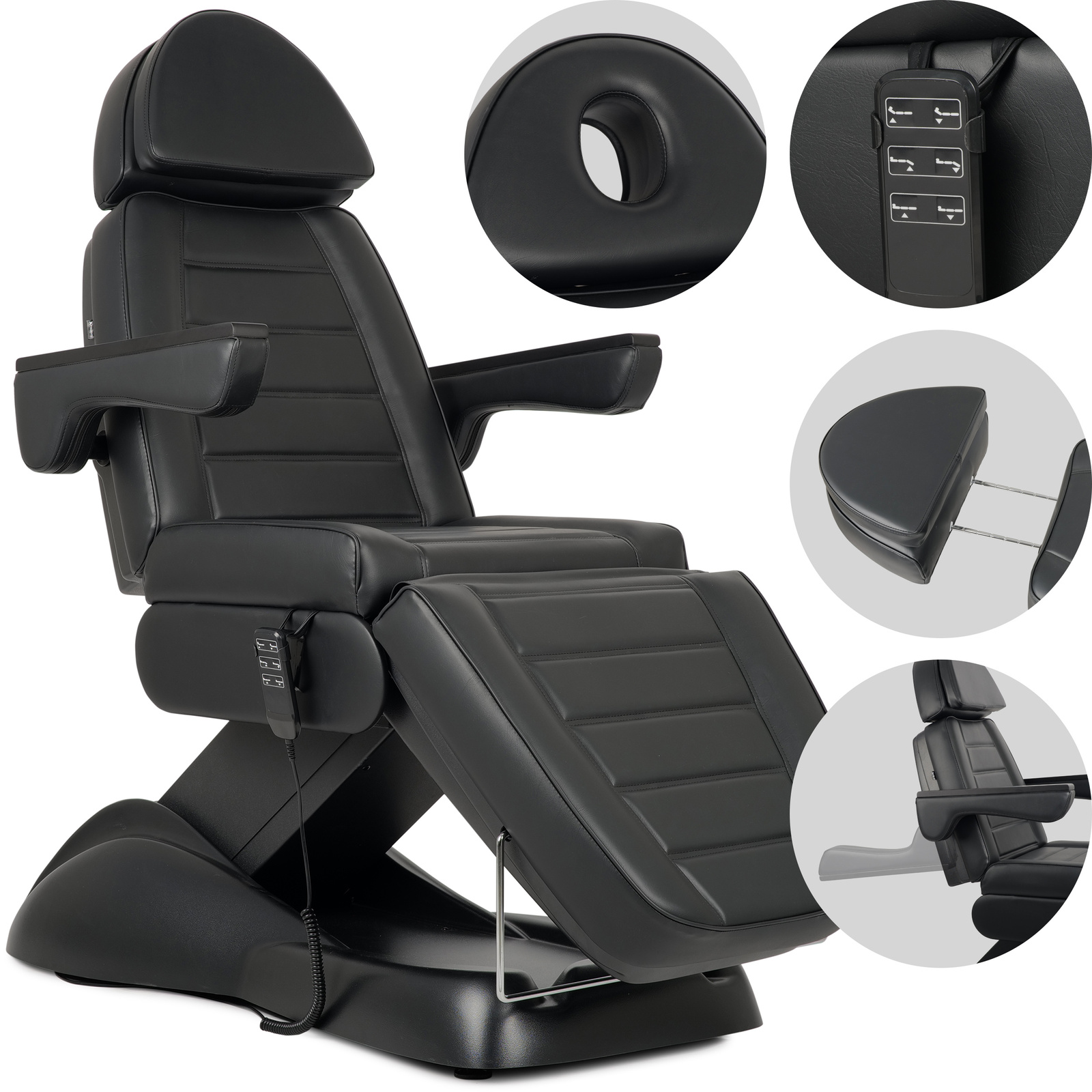 Habys poltrona estetica elettrica 3 piani nero Leo PRO 4 Habys poltrona estetica elettrica 3 piani nero Leo PRO 4