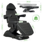 Habys poltrona estetica elettrica 3 piani nero Leo PRO 4