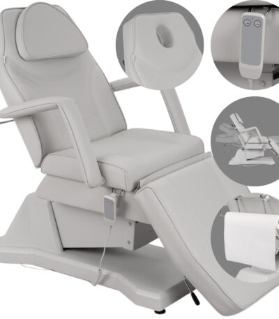 Habys poltrona estetica elettrica con foro viso grigia Laris