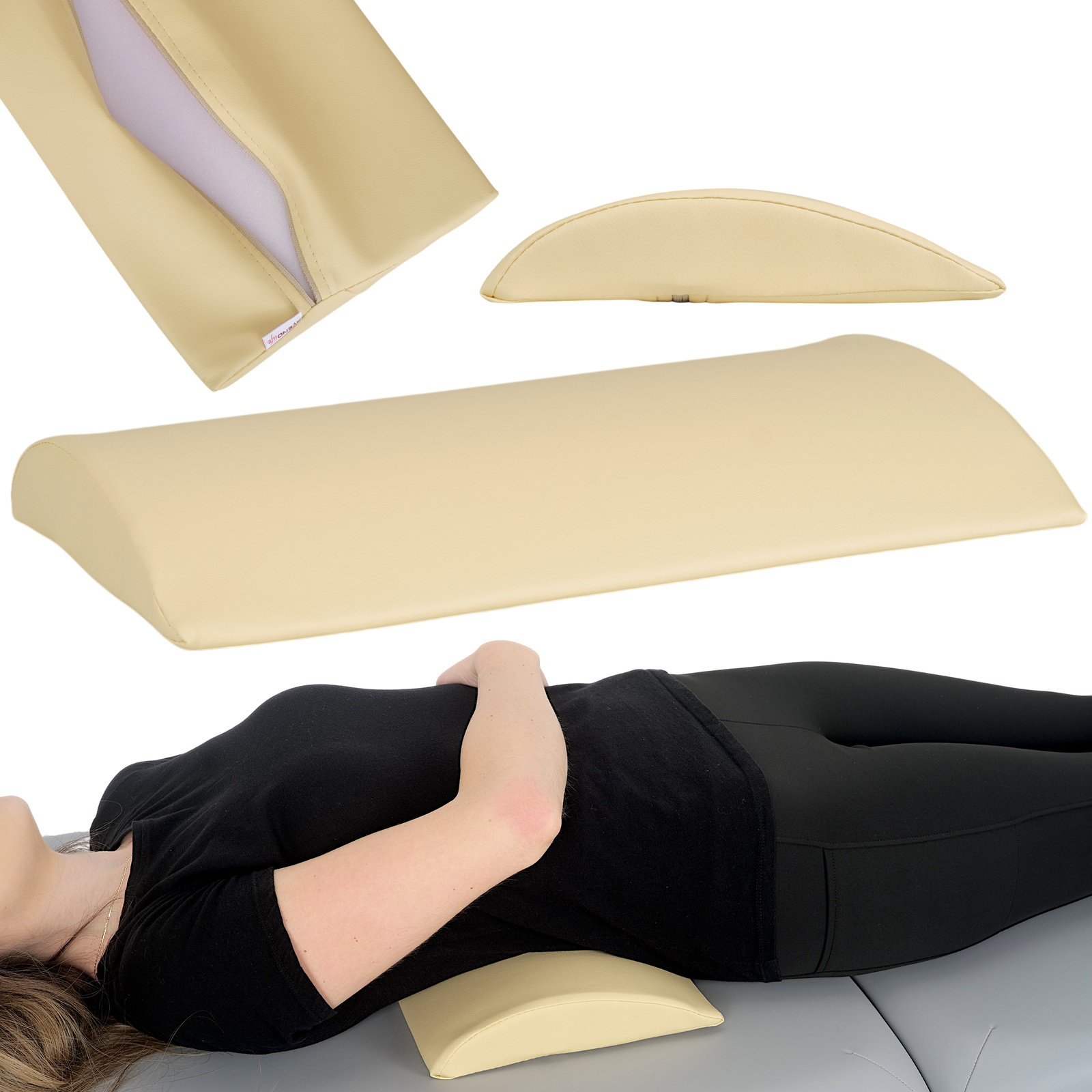 Habys rullo lombare 40x25x5 cm beige Aveno Life Habys rullo lombare 40x25x5 cm beige Aveno Life