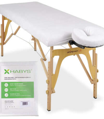 Habys set lenzuolo spugna 60 cm bianco
