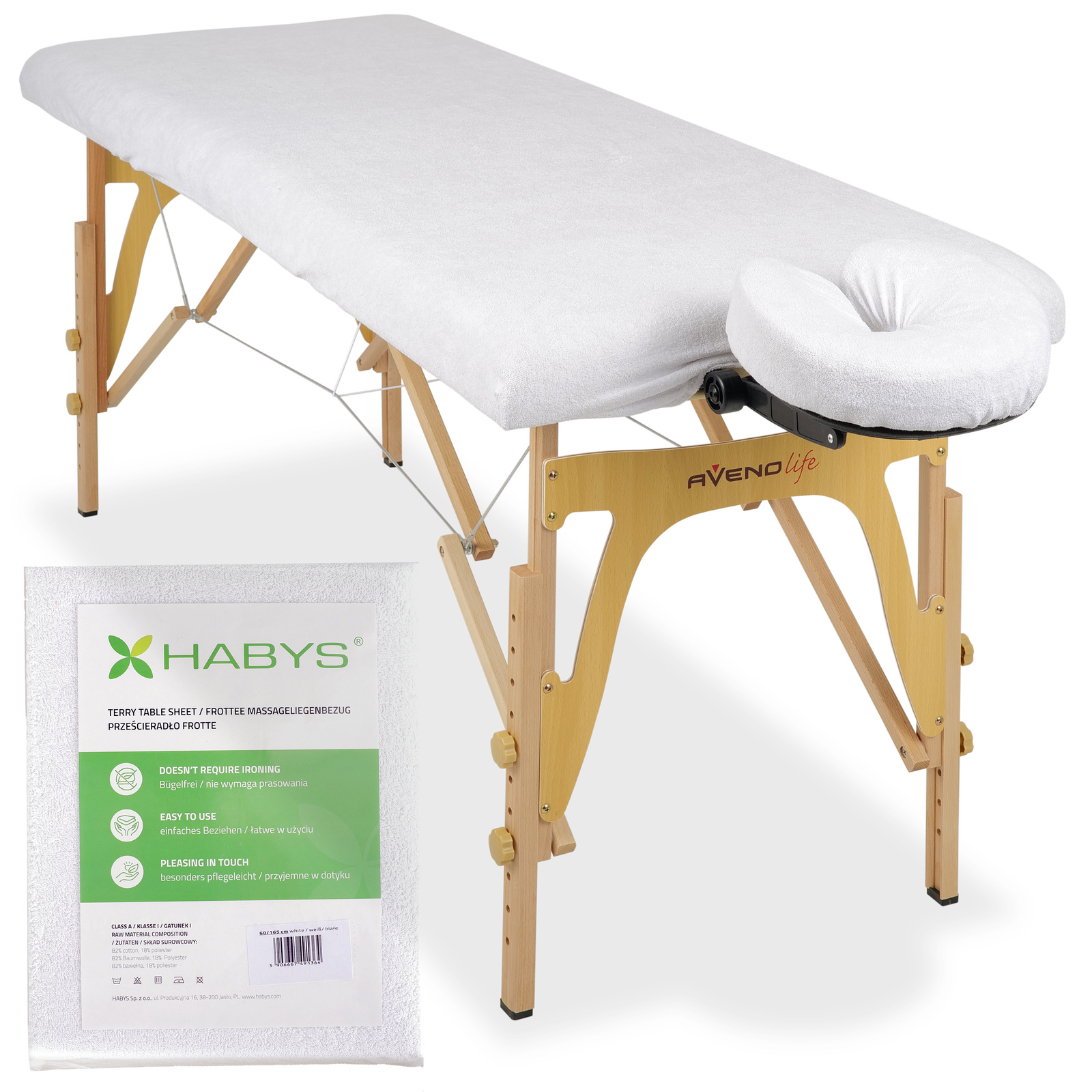 Habys set lenzuolo spugna 60 cm bianco Habys set lenzuolo spugna 60 cm bianco