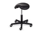 Habys sgabello a sella ergonomico con ruote nero LUMO