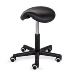 Habys sgabello a sella ergonomico con ruote nero LUMO