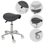 Habys sgabello a sella in PVC grigio Lila