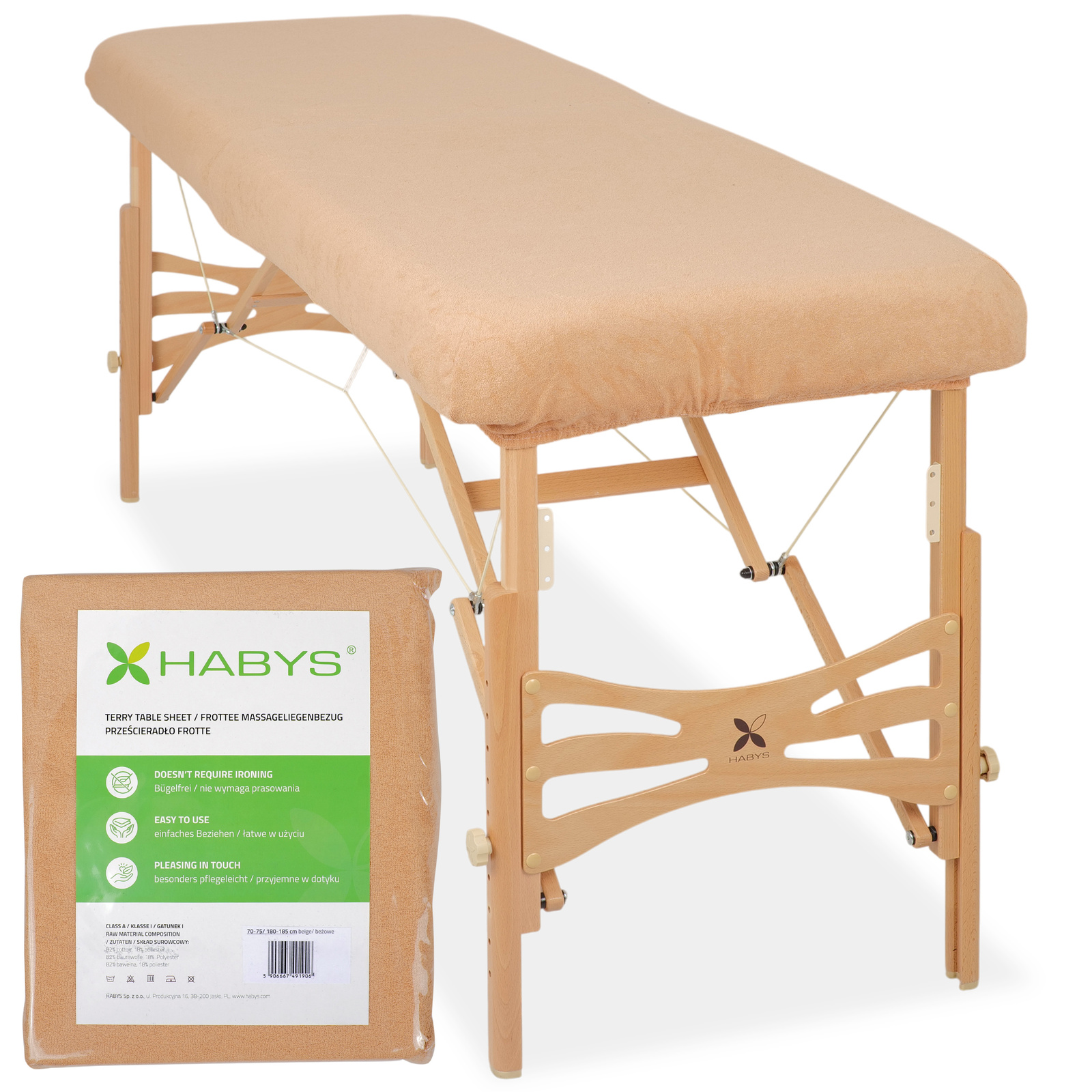Habys telo spugna bordi elastici beige Habys telo spugna bordi elastici beige