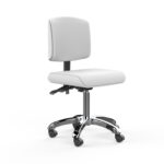 Silverfox sgabello schienale ergonomico bianco ZOI