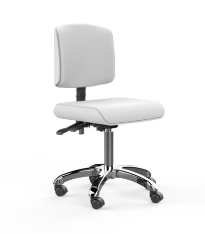 Silverfox sgabello schienale ergonomico bianco ZOI