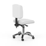 Silverfox sgabello schienale ergonomico bianco ZOI